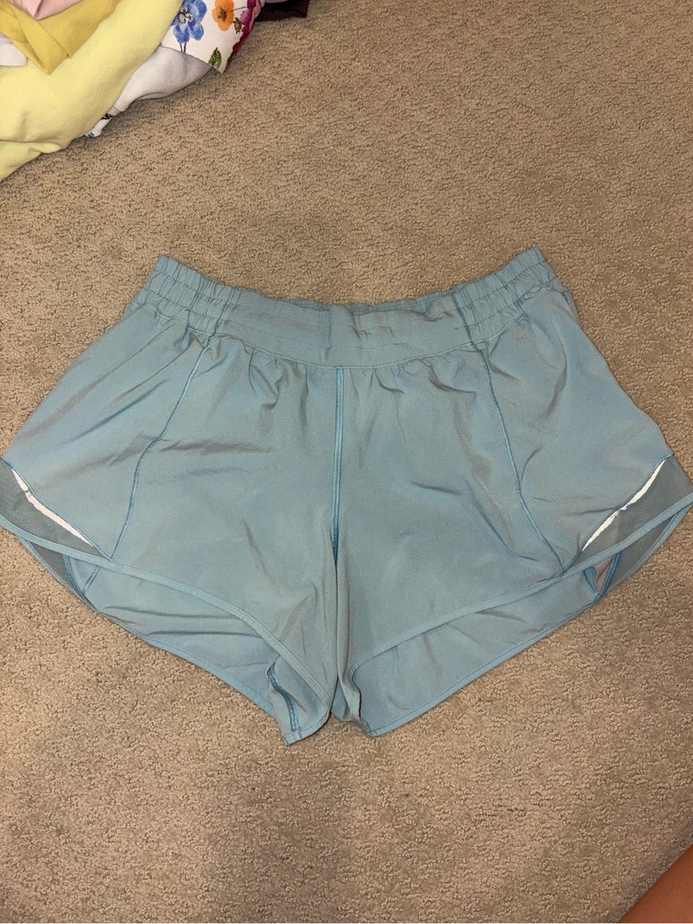 Light blue Lululemon Hotty Hot shorts